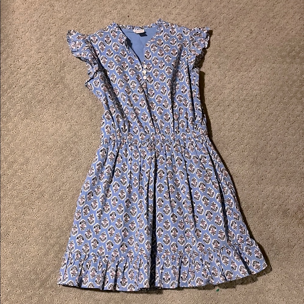 Crewcuts block print floral dress girls preppy 12